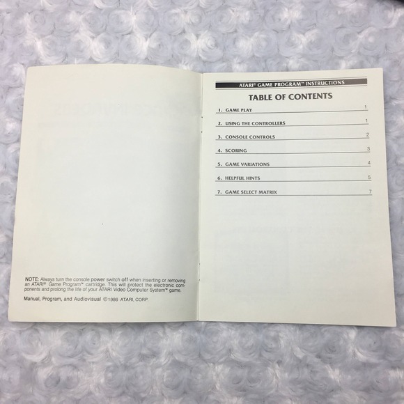 VTG 1986 Atari Space Invaders 7 page Game Program Instruction Manual CX2632 ONLY - Picture 3 of 7